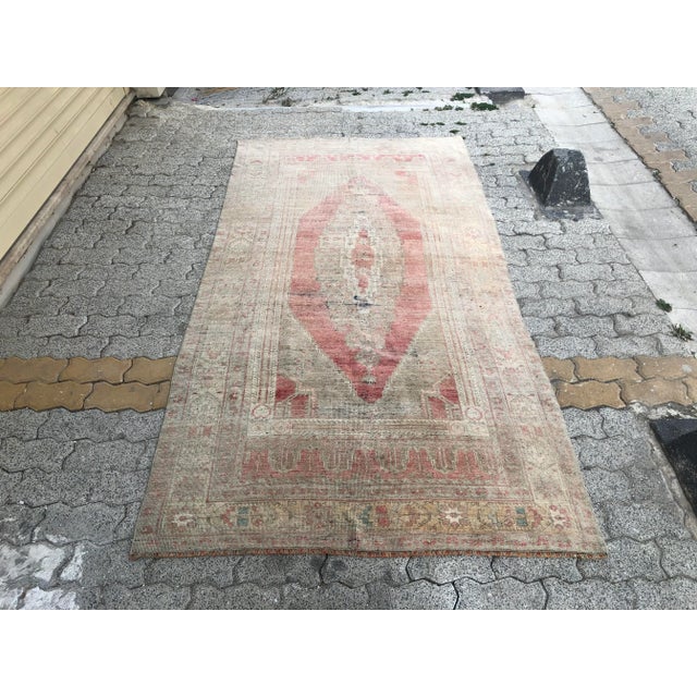 Naturel Handmade Vintage Floor Rug For Sale - Image 11 of 11