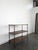 Mahogany and Leather 3-Tier Shelf with English-Style Columns, in Very Good conditions.
