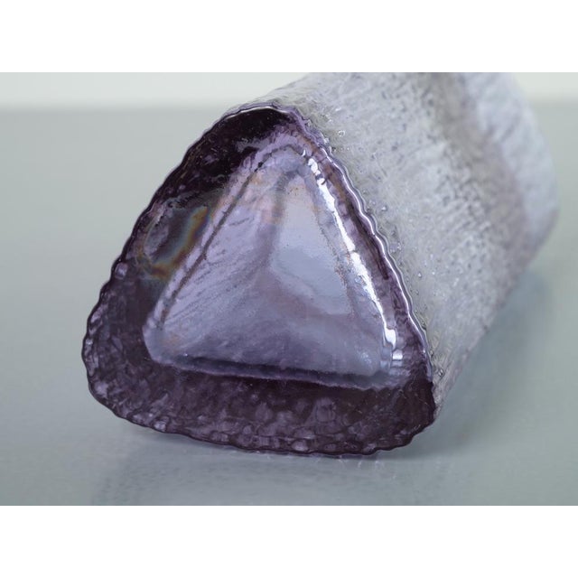 Mid-Century Swedish Vase in Riffel Glass, 1960 For Sale - Image 14 of 15