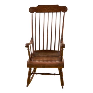 Vintage Wooden Rocking Chair For Sale