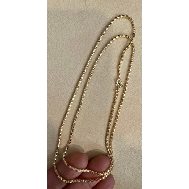 Vintage 18 Karat Yellow Gold 6.2 Gm, bubble Chain, 1.9 mm Necklace, 23 " Long 1.9 MM wide 23 " Inches long Necklace Weight...
