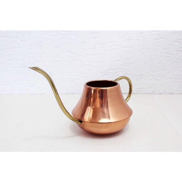 Vintage Brass and Copper Watering Can, France, 1960s For Sale - Image 4 of 11