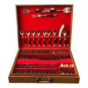 Mid 20th Centure Vintage Thai Serving Utensils Set of 141 in Original Box