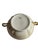 Antique Haviland Limoge Cream Soup bowl with handles. Set of 2.Gold band at rim and on handles with a yellow rose border....