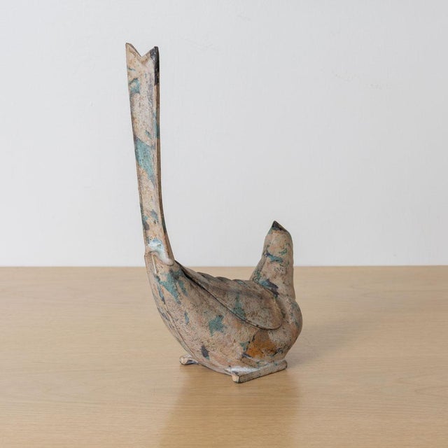 Late 19th Century Late 19th Century Large Japanese Sculptural Bronze Bird For Sale - Image 5 of 10