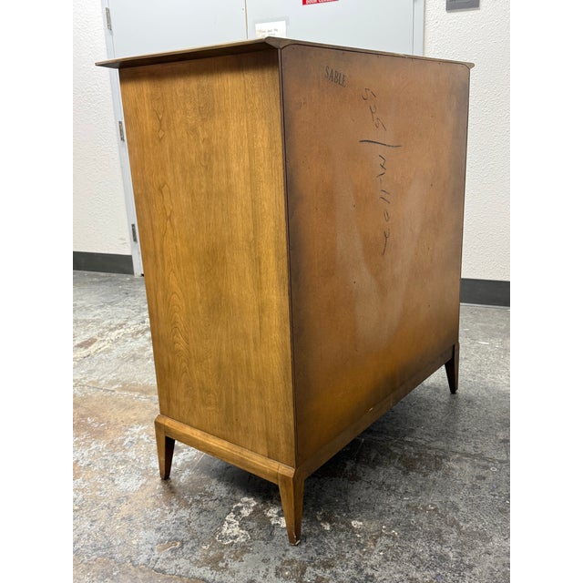 Wood Heywood Wakefield Cadence High Chest of Drawers, Vintage For Sale - Image 7 of 12