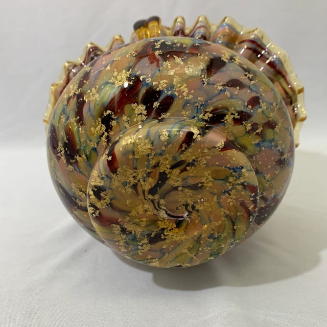 Late 20th Century Vintage Art Glass Vase For Sale - Image 5 of 8