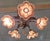 1980s Venetian Italian Metal and Blown Glass Floral Chandelier For Sale - Image 5 of 15