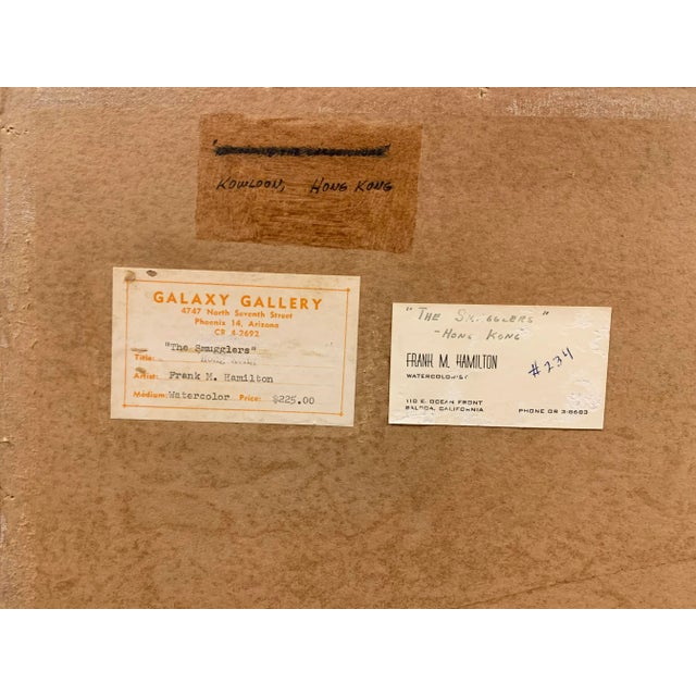 'Hong Kong Harbor' by Frank Moss Hamilton, Kowloon, Bank of Hong Kong, California Watercolor Society, San Francisco Art Institute For Sale - Image 10 of 11