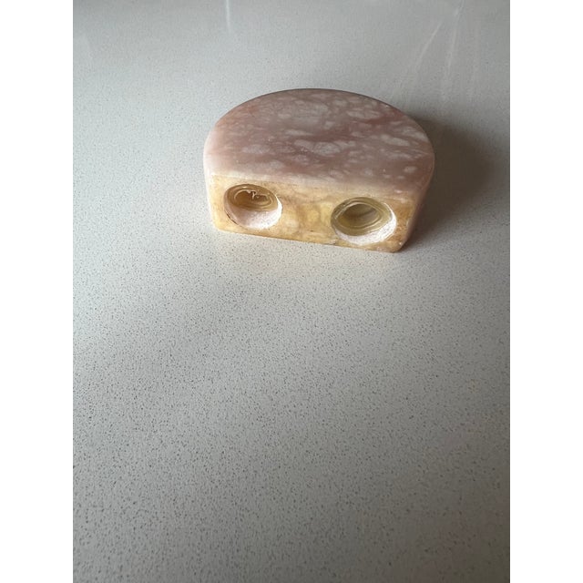 Stone Unique One-Piece Mid Century Marble Salt and Pepper Shaker For Sale - Image 7 of 10