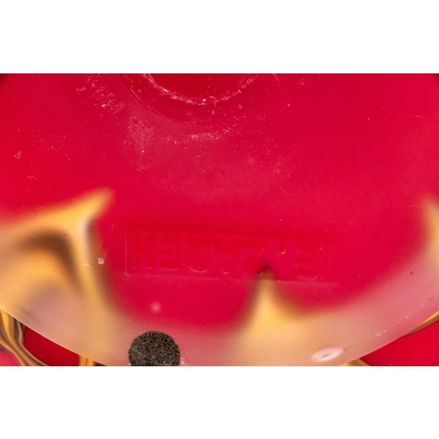 Essie Zareh Signed Baijan Art Glass Jack in Pulpit Vase 17.75" Red Gold Mint For Sale In Portland, ME - Image 6 of 7