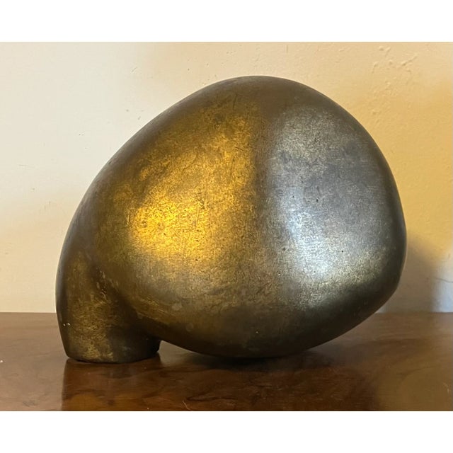 Mid-Century Modern Jim Stark Mid-Century Modern Abstract Bronze Sculpture "Sleeping Head" American 1974 For Sale - Image 3 of 12