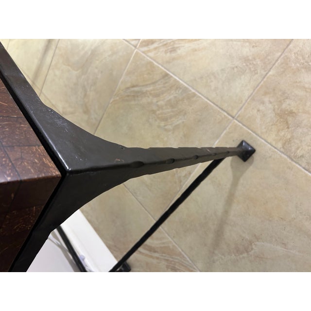 Coffee Cocoshell Mosaic Writing Desk For Sale - Image 8 of 9