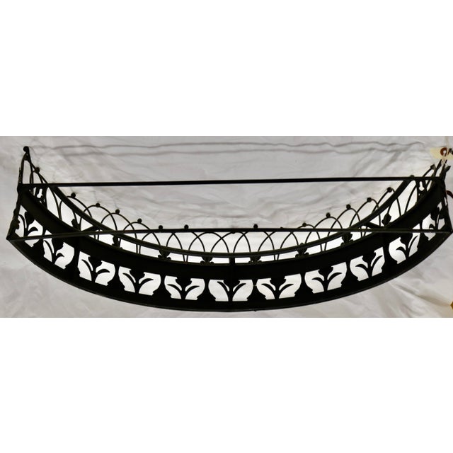 Dark Gray Mid 20th Century Metal Decorative Wall Mounted Bed Crown For Sale - Image 8 of 8