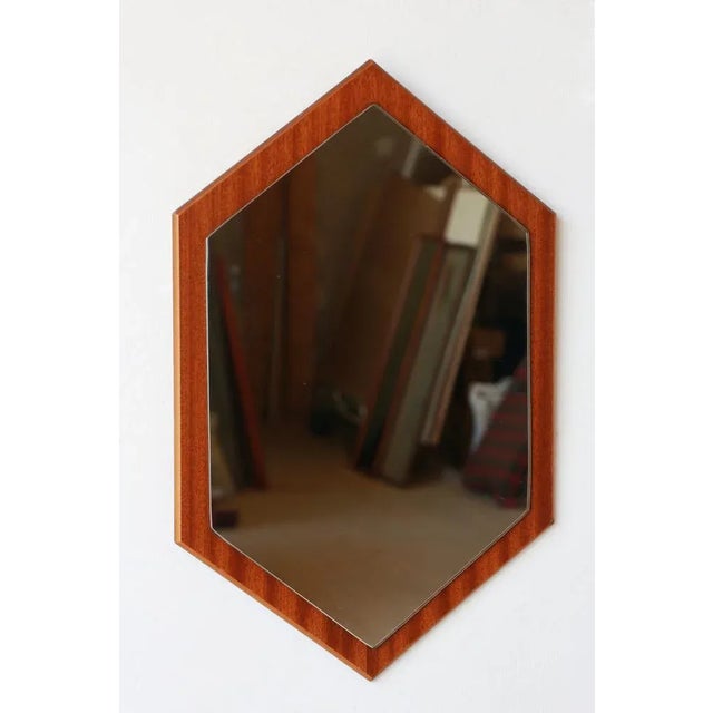 Brown Scandinavian Teak Mirror, 1960s For Sale - Image 8 of 8