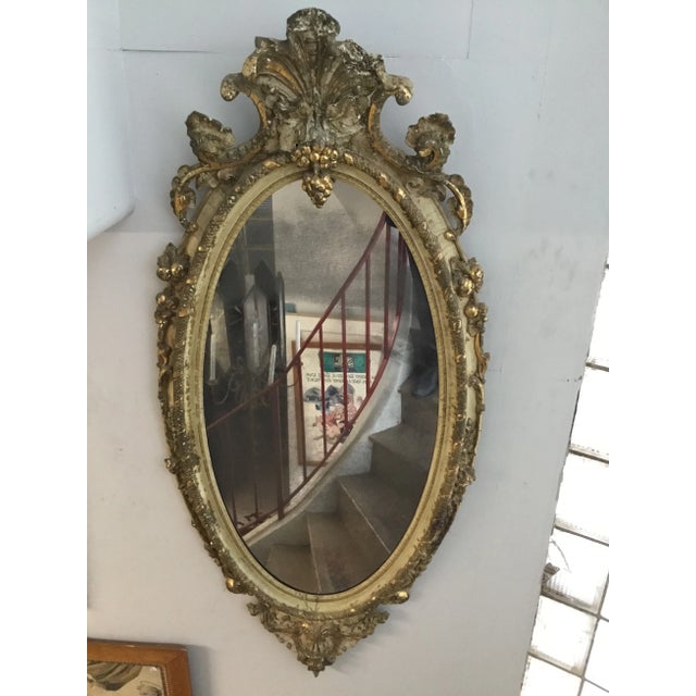 Late 19th Century Victorian Distressed Oval Mirror For Sale - Image 13 of 13