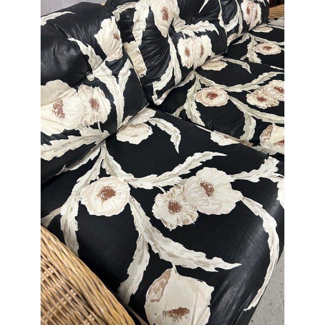 Tan 20th Century Steamer Wicker Sofa by Jay Spectre For Sale - Image 8 of 10