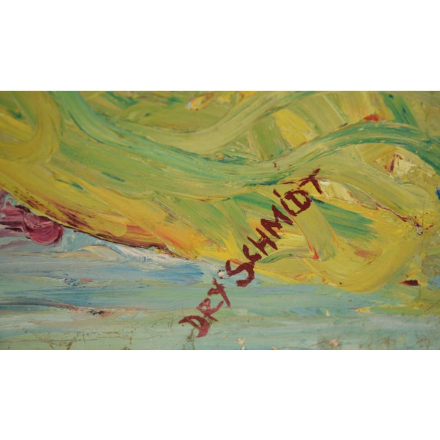 Textile Middle of a Read - Original Abstract Expressionist Outsider Art on Canvas by Harald Dry Schmidt For Sale - Image 7 of 8
