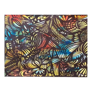 Dorothy Gillespie, Veiled Series X , Abstract Expressionist Organic Drawing Watercolor Painting 2004 For Sale