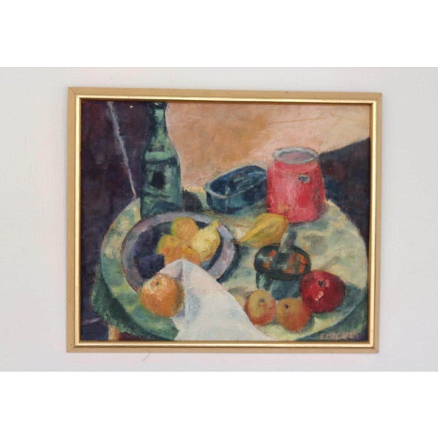 Eva Mellgren, Fruit, 1950s, Oil on Canvas, Framed For Sale - Image 16 of 16