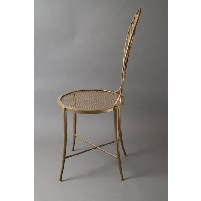 Gold Wheat Chair by S. Salvadori, Florence, 1960s, in Very Good conditions. Designed 1960 to 1969 I have official proof of...