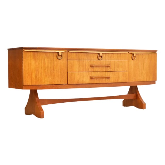 1960s Mid Century Teak Credenza by Beautility, Attributed For Sale