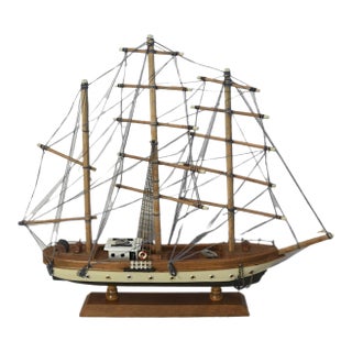 Vintage Model Ocean Ship Galleon Frigate For Sale