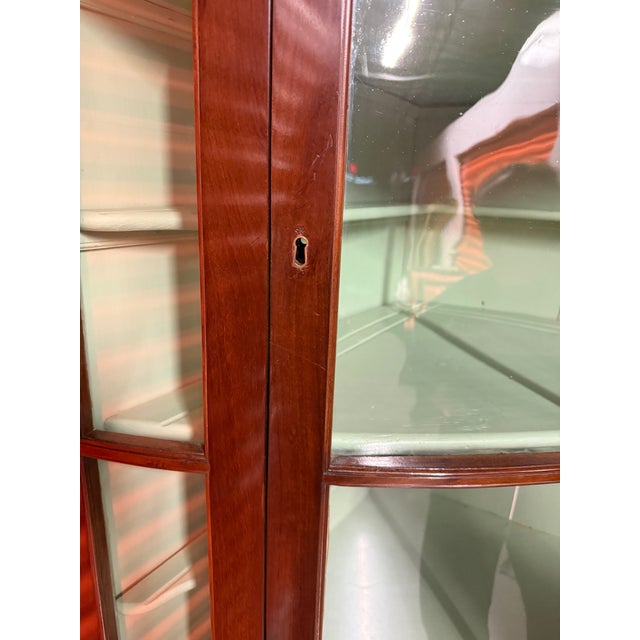 Mid 20th Century Bow Front Curio Cabinet For Sale - Image 5 of 10