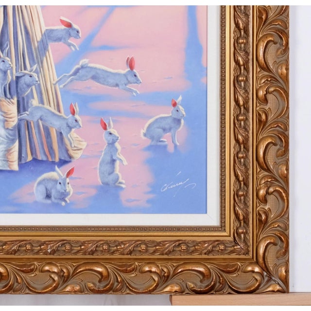 2016 Michael Cheval "Love Hunter Ii" Artist Hand Signed & Numbered Limited Edition 344/450 Framed & Matted Color Dye Sublimation on Aluminum For Sale In San Diego - Image 6 of 9