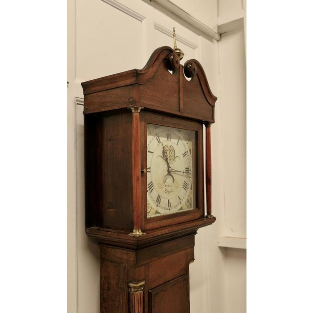 19th Century Welsh Country Oak Long Case Clock by Wm Jones of Llanfyllin For Sale - Image 4 of 16