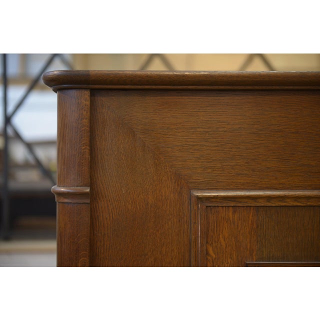 Brutalist Oak Display Cabinet by Charles Dudouyt, 1940s For Sale - Image 12 of 15