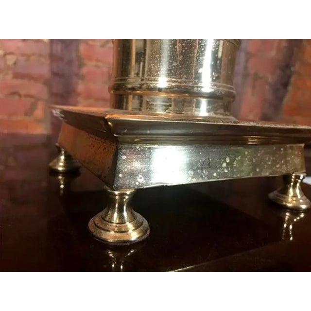 1960s Mid-Century Modern, Ming Style Brass Footed Table Lamps - a Pair For Sale - Image 10 of 11