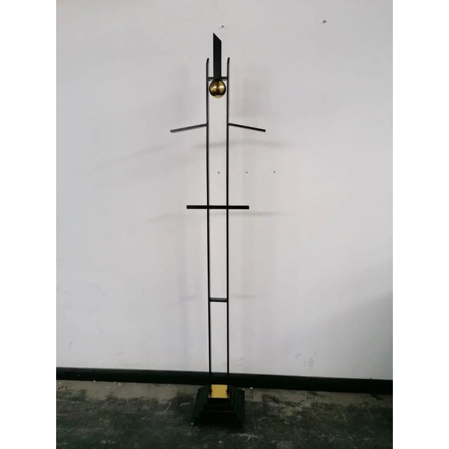 Mid-Century Italian Sculptures or Valet Stands in Metal and Brass, Set of 2 For Sale - Image 4 of 8