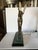 Bronze 1980s Art Deco Style Egyptian Lamp W/ Marble Base For Sale - Image 8 of 10