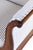 Empire Revival French Walnut Sofa in Ticking For Sale - Image 6 of 15