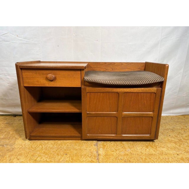 Vintage Teak Telephone Seat from Nathan, 1960s For Sale - Image 9 of 11