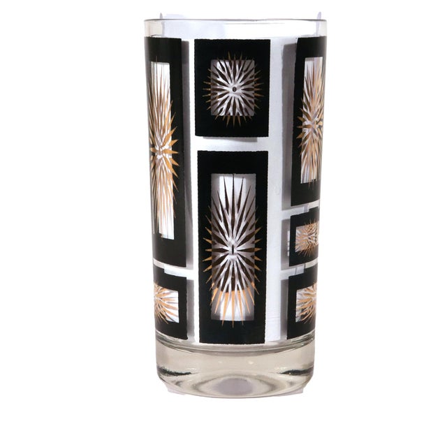 1950s 1950s Mid-Century Modern Drinking Glasses With Holder-Set of Eight - 9 pcs For Sale - Image 5 of 16
