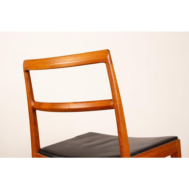 Danish Teak and Leather Model 430 Chairs by Arne Vodder for Sibast, 1960s, Set of 4 For Sale - Image 6 of 18