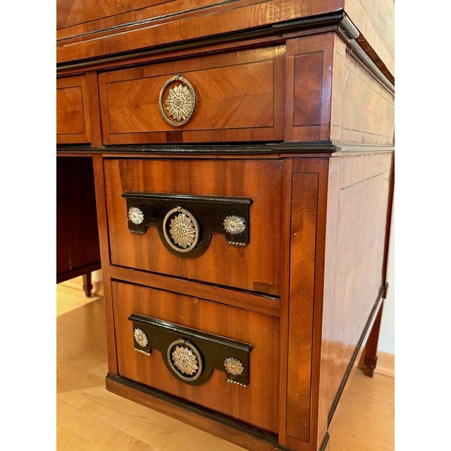 Late 18th Century Empire Roll Top Writing Desk in Nutwood For Sale - Image 9 of 18