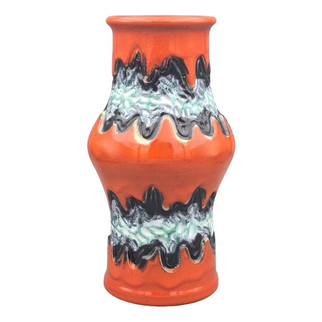 Large Orange Fat Lava Ceramic Model 688/30 Vase from Dümler & Breiden, West Germany, 1970s For Sale