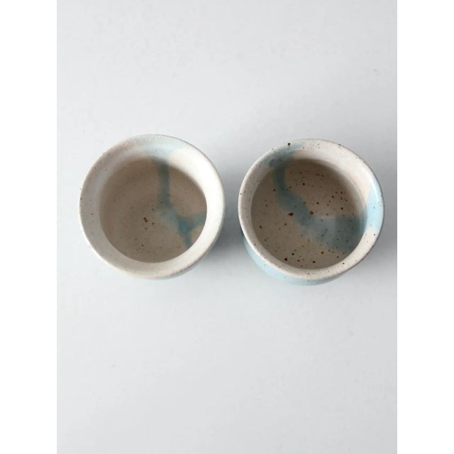 Ceramic Vintage Studio Pottery Cachepots Pair For Sale - Image 7 of 9