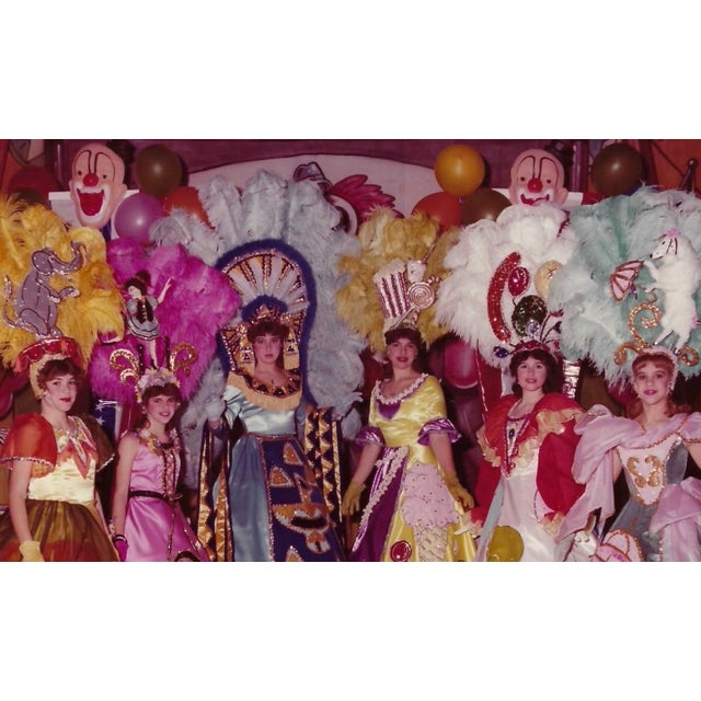 1970s Mardi Gras Krewe court color photograph probably taken by Alma Allen (1910-2011) of Allyn Studios. Allen took the...