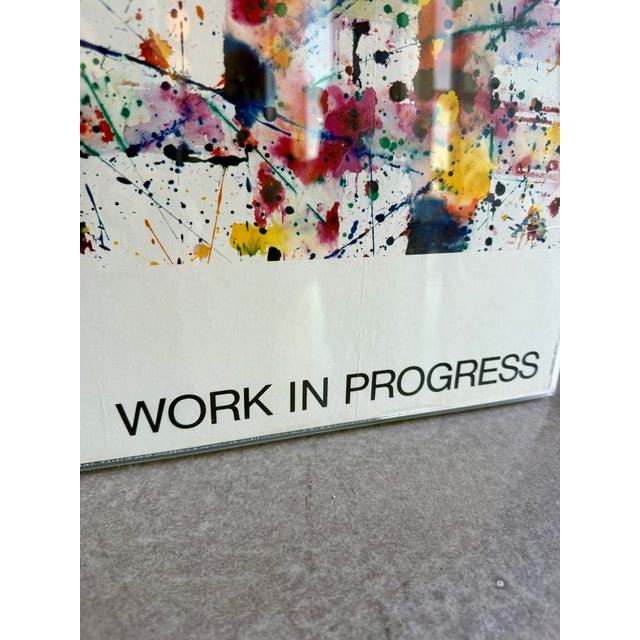 Sam Francis 1977 Louisiana Museum Exhibition Poster Custom Acrylic Box Frame Jerry Solomon Munn Denmark For Sale In Las Vegas - Image 6 of 18