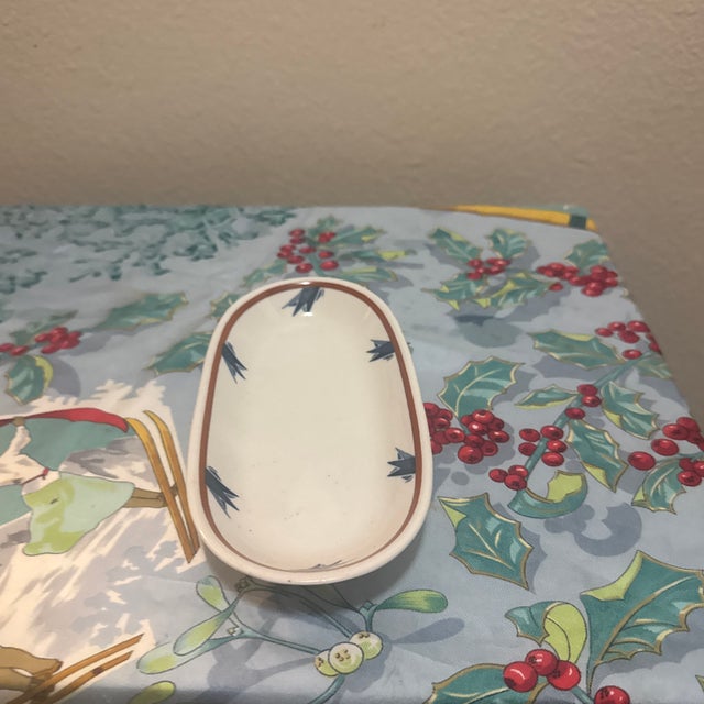 Vintage Syracuse China "Aurora" Oval Ceramic Trinket Dish For Sale - Image 10 of 11