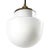 Mid-Century Modern Porcelain and Opaline Glass Pendant Lamp For Sale - Image 4 of 8