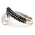Contemporary 14KW Black Sapphire(1.68) & Pave Diamond Heart Ring, size 6.25 For Sale - Image 3 of 5