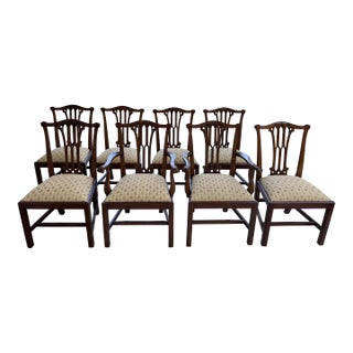 Set of 8 Mahogany Chippendale Dining Chairs — Anthony Hay Design For Sale