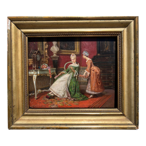A 19th C. French Oil on Board Painting