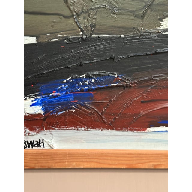 Hans Osswald, Hurricane, 1960s, Oil on Panel, Framed For Sale - Image 12 of 17