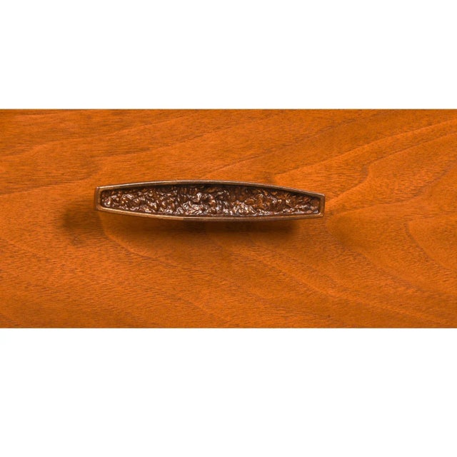 1970s Mid-Century Walnut Weave Pattern Long Dresser For Sale In Baltimore - Image 6 of 12